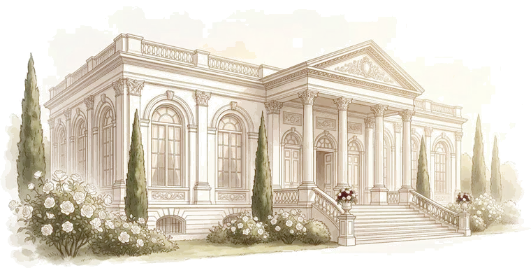 رسم لقاعة الحفل
